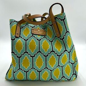 KATE SPADE Cabana Tile Sidney Tote Bag in Seaglass & Moonstone NEW WITH TAGS!